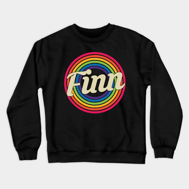 Finn - Retro Rainbow Style Crewneck Sweatshirt by MaydenArt